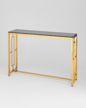 Консоль БРУКЛИН 115*30 золото стекло smoke